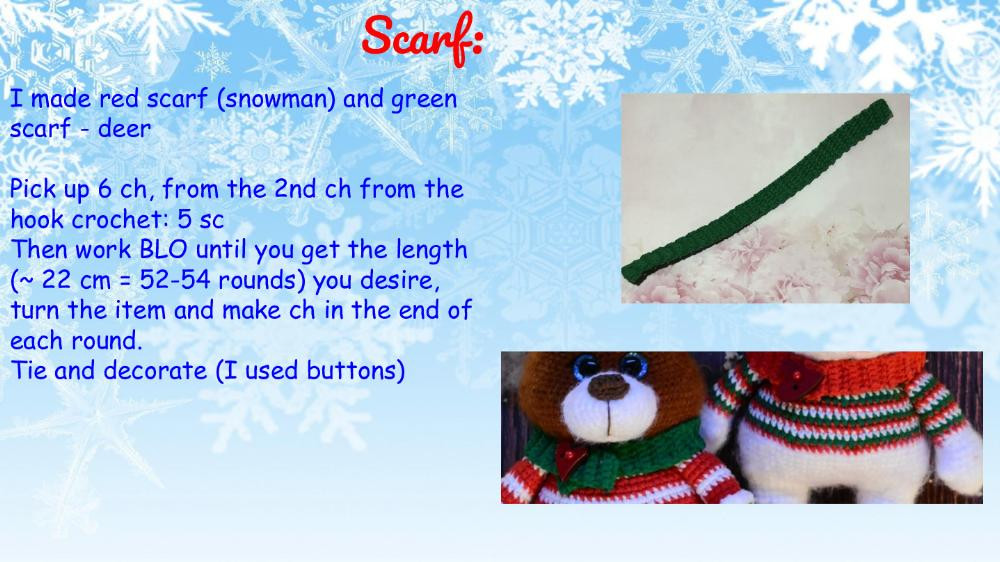 English Crochet Pattern Reindeer & snowman