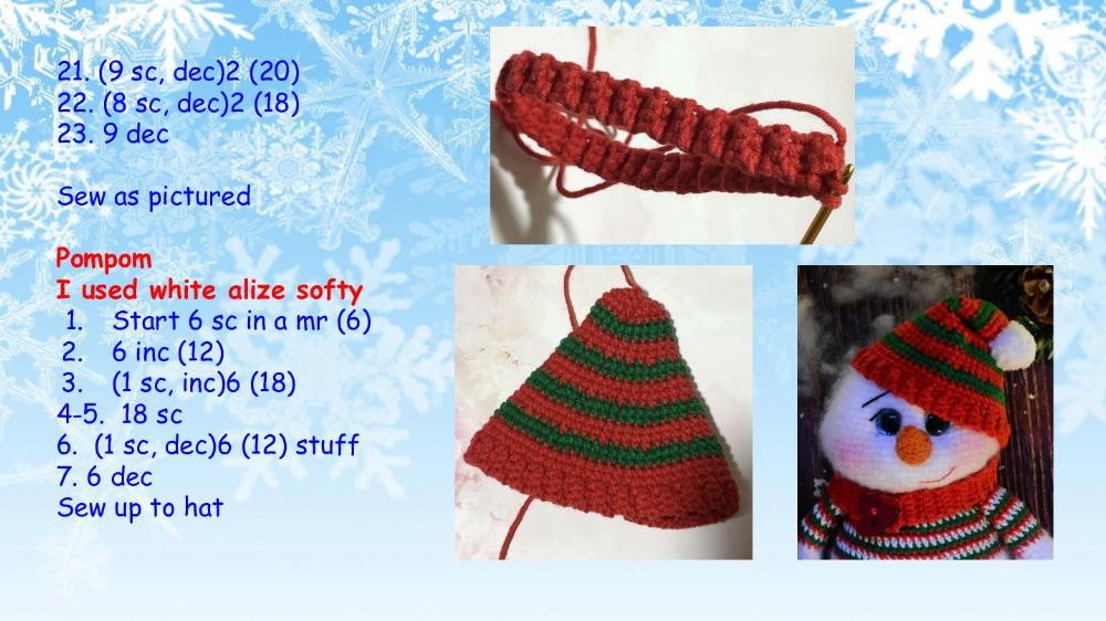 English Crochet Pattern Reindeer & snowman