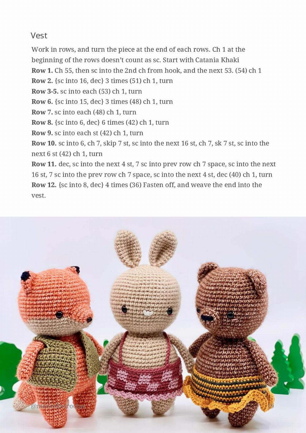 Esther & her Forest Friends crochet pattern