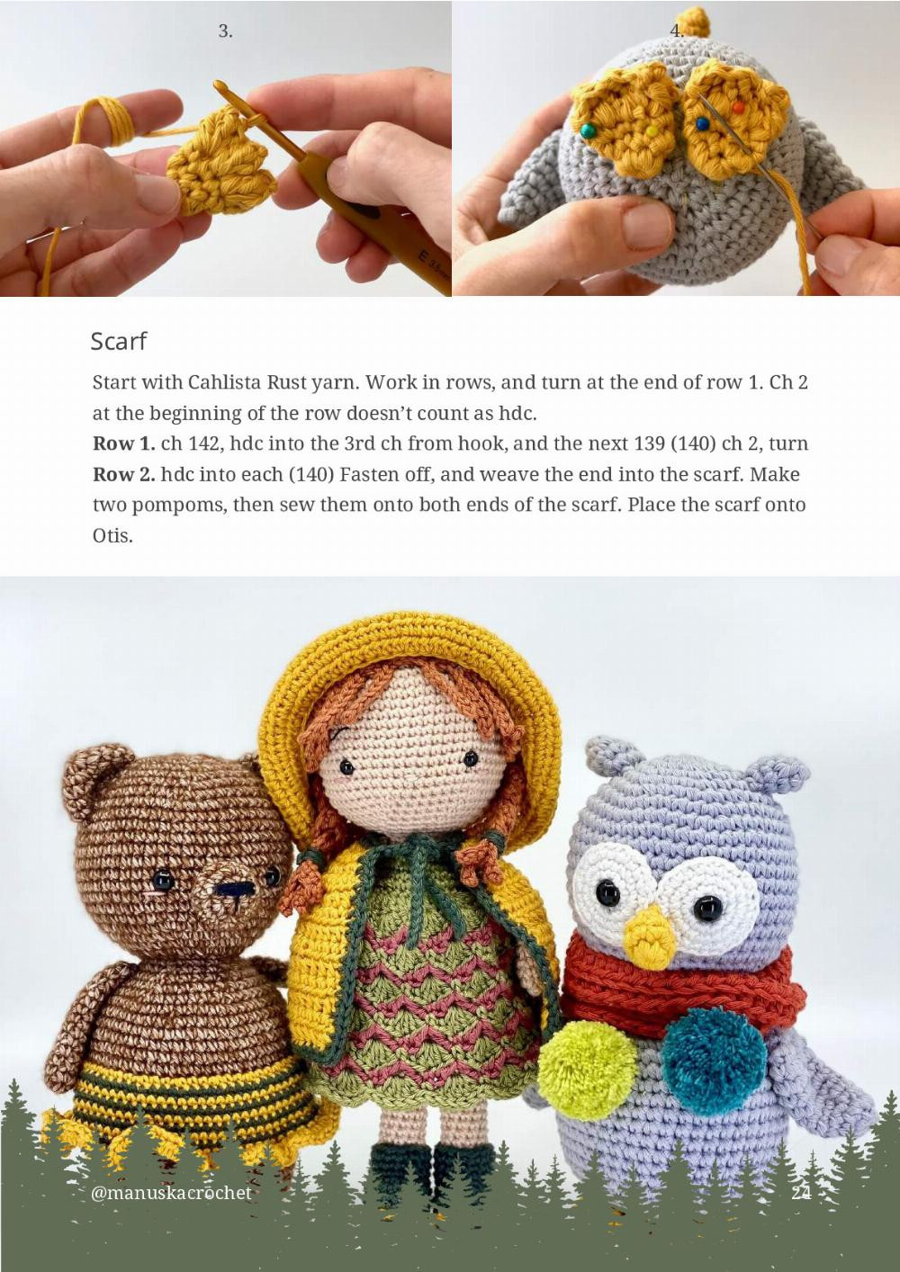 Esther & her Forest Friends crochet pattern