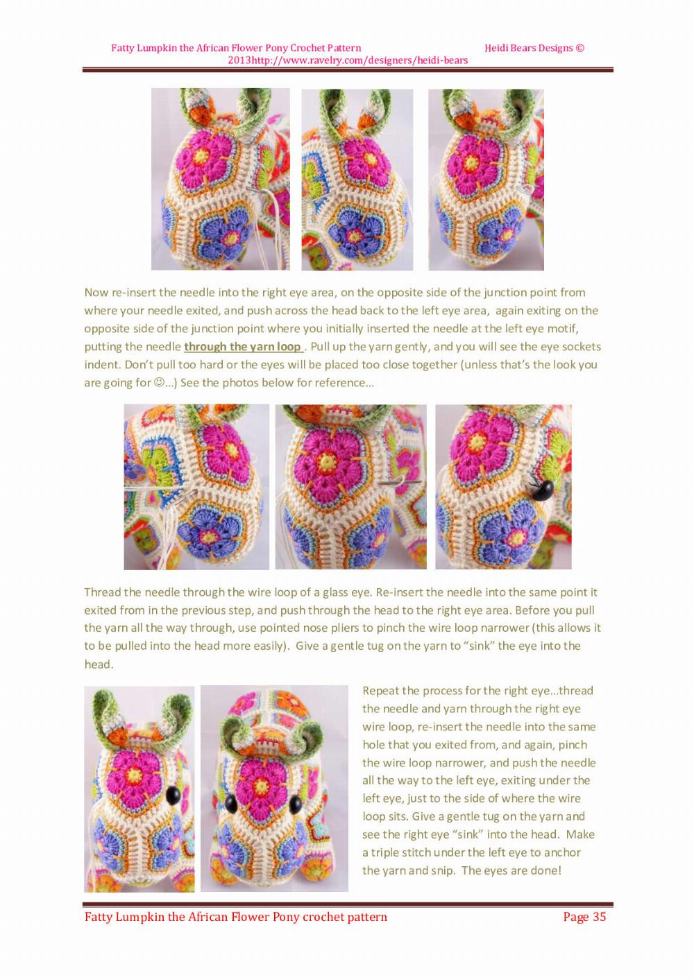 Fatty Lumpkin the African Flower Pony Crochet Pattern