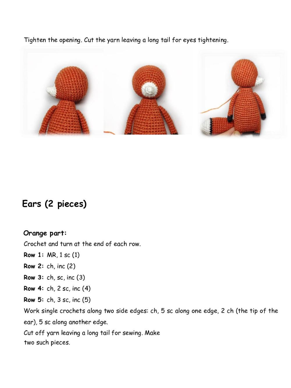 Felix the fox Crochet pattern