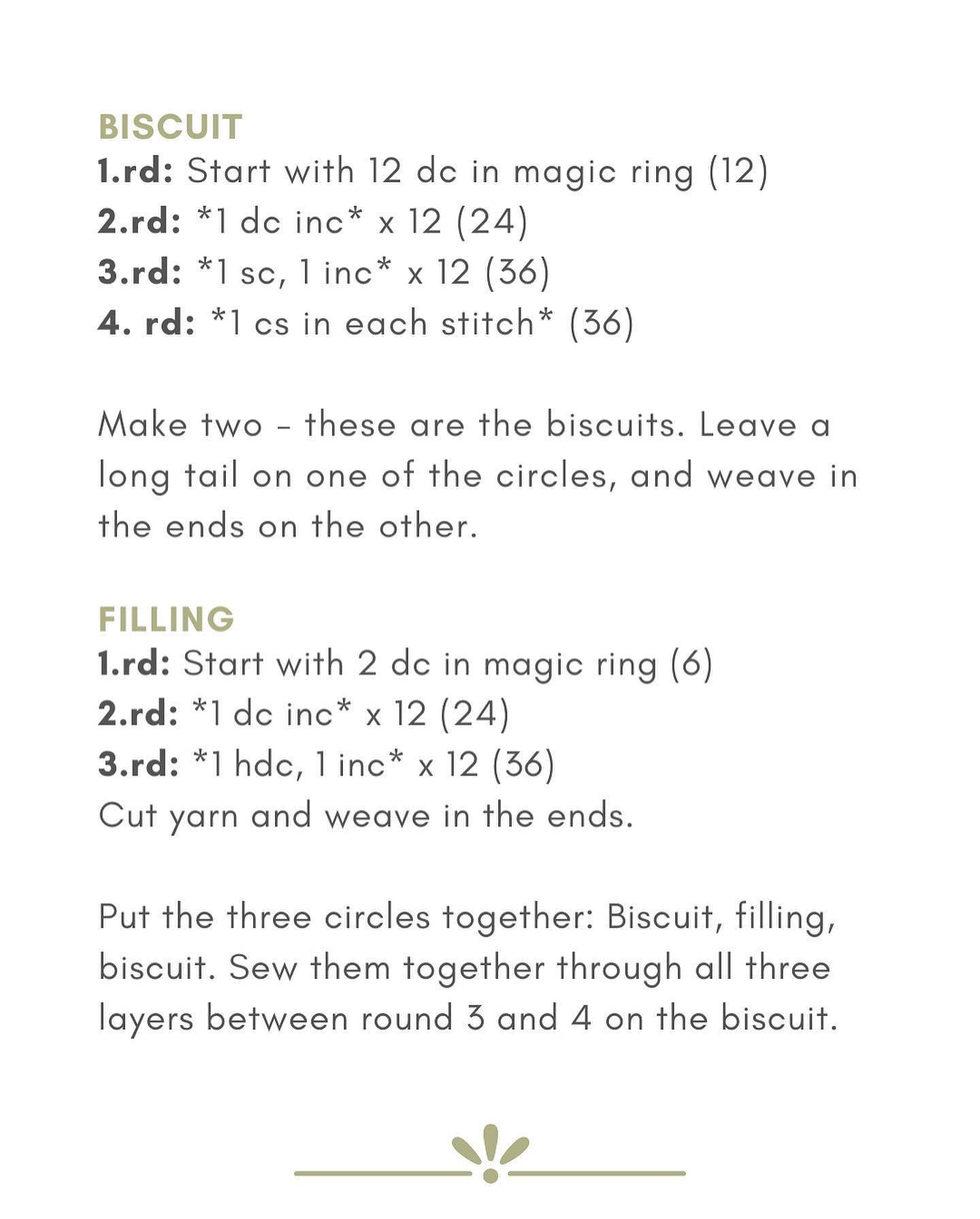 filled biscuits crochet pattern