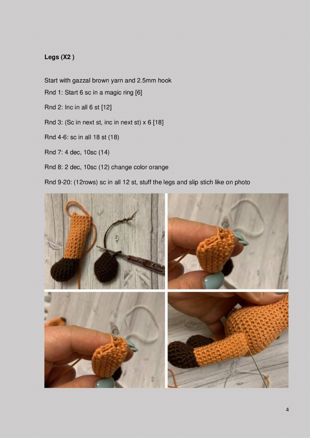 Fox crochet pattern