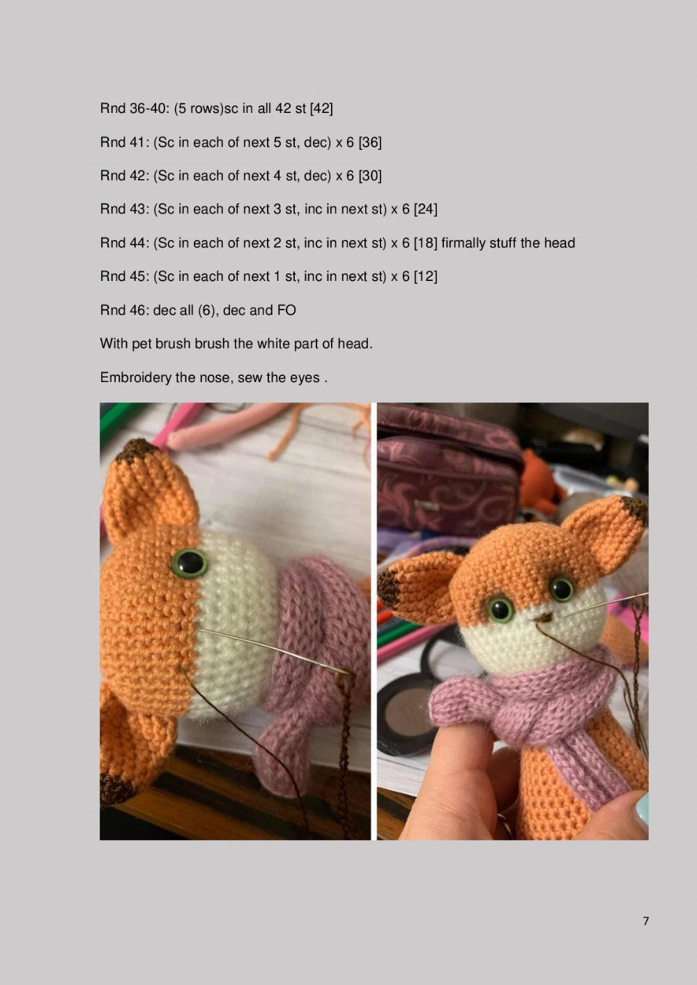 Fox crochet pattern