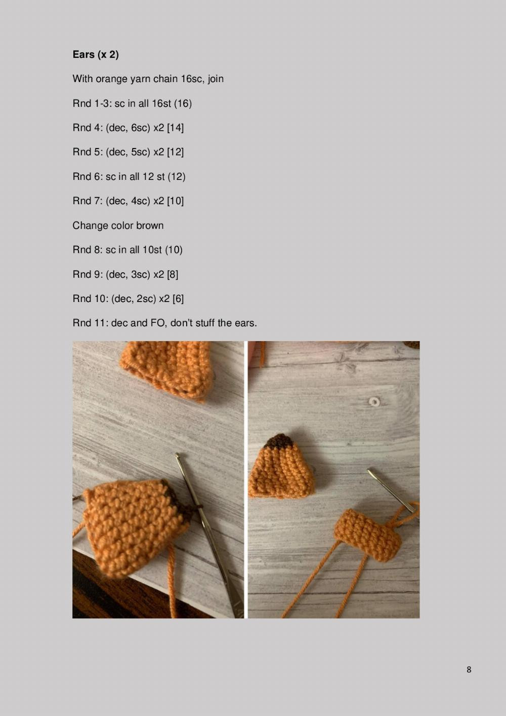 Fox crochet pattern