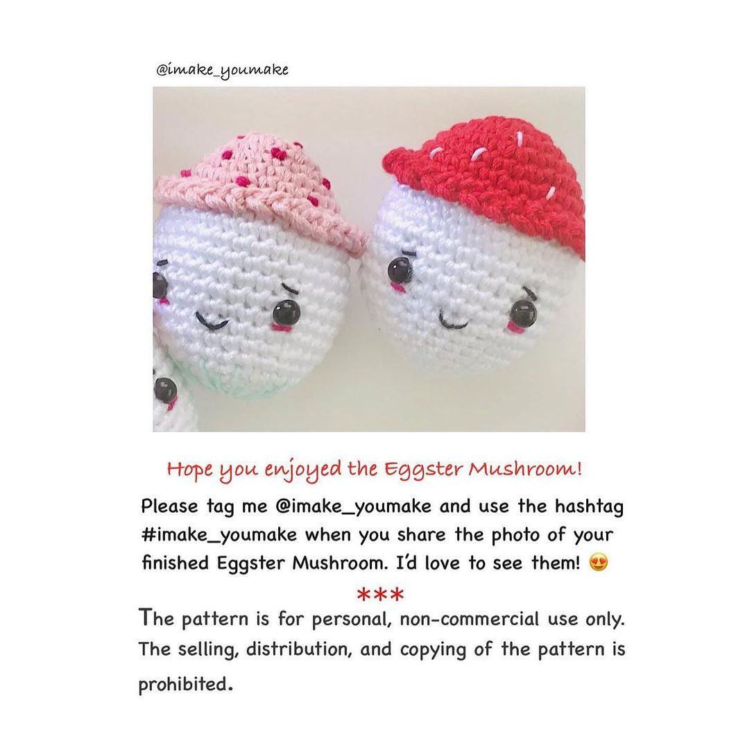 🍄🍄 FREE AMIGURUMI PATTERN 🥚🥚 Eggster Mushroom🍄🍄