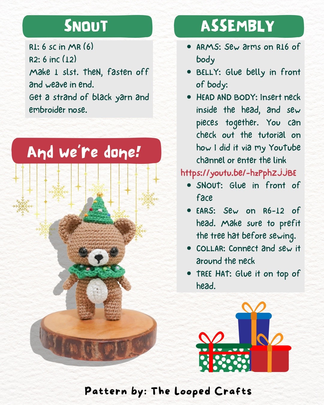 free amigurumi pattern popo bear the jingle pine