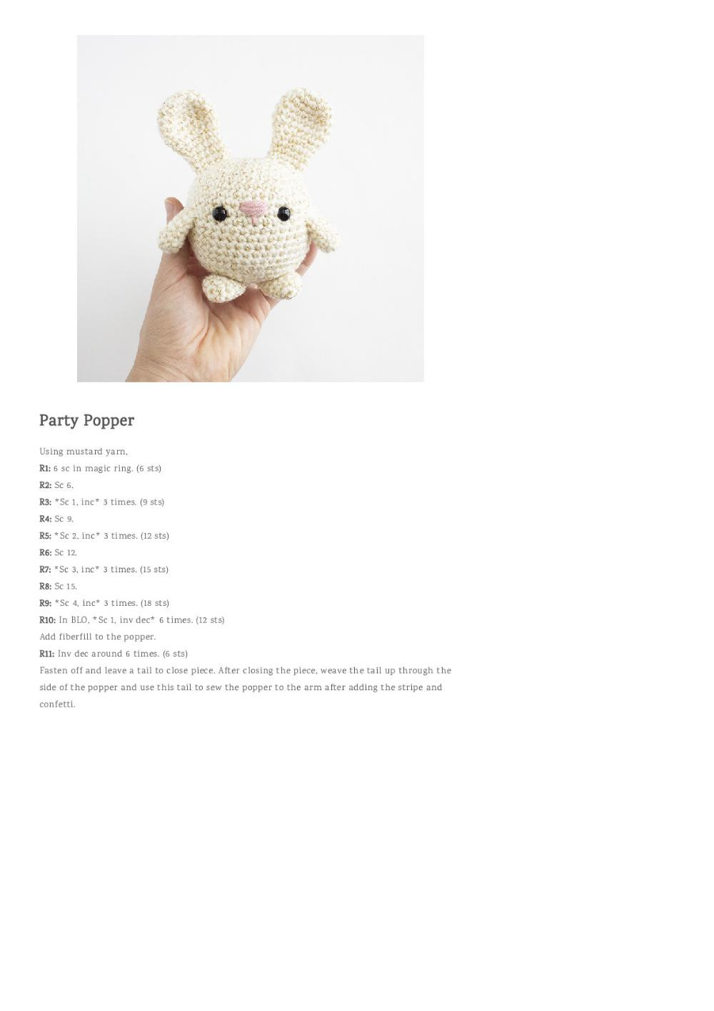 Free Crochet Celebration Bunnies crochet pattern