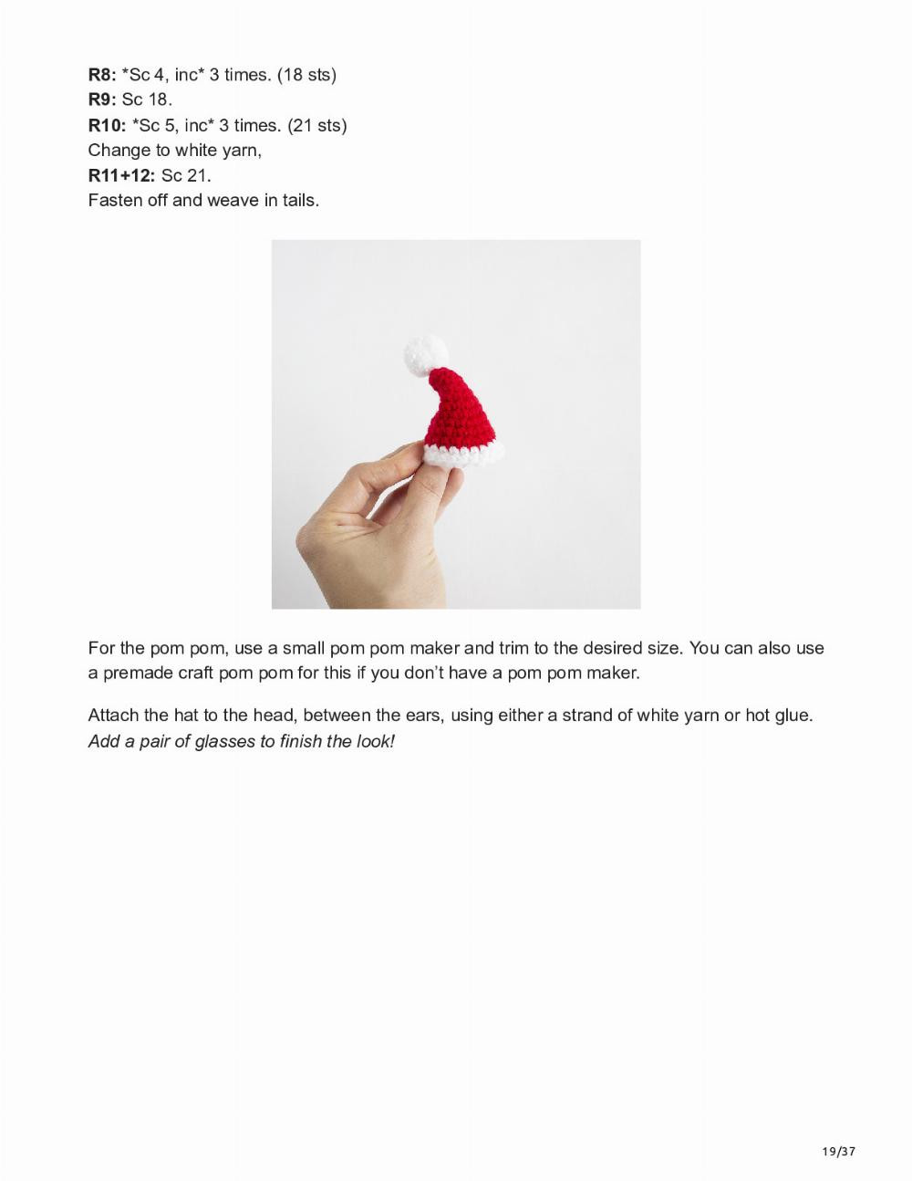 Free Crochet Christmas Chubby Bunnies