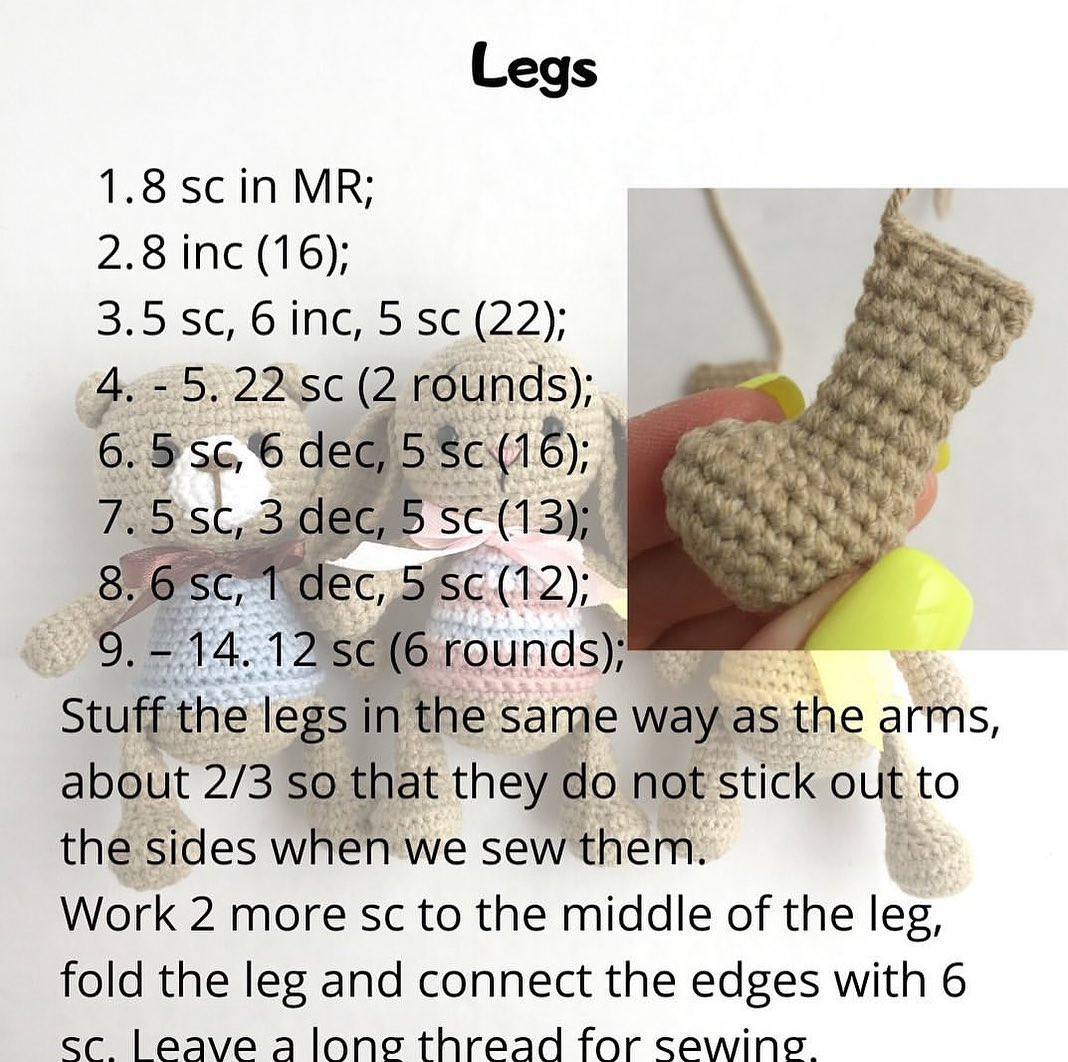 Free crochet pattern “Little animals” in English 🐰🐻🐱