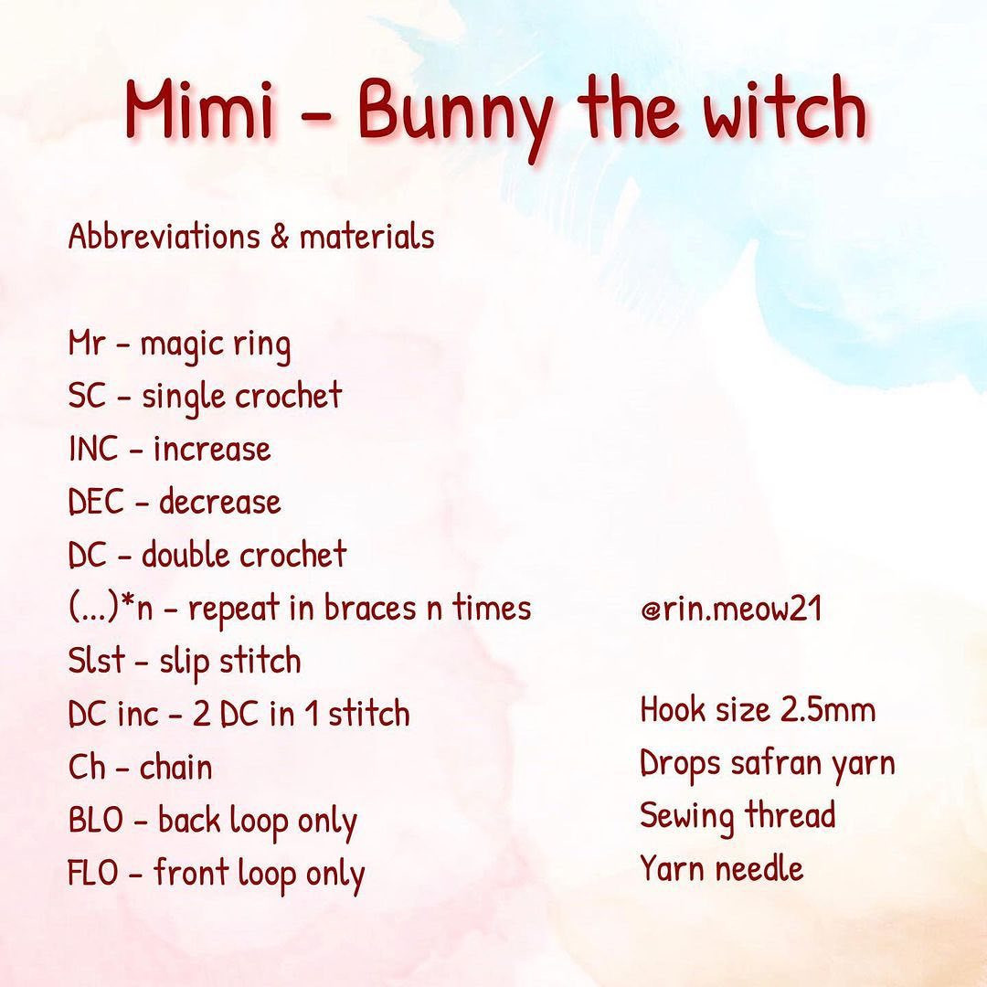 free crochet pattern mimi bunny the witch