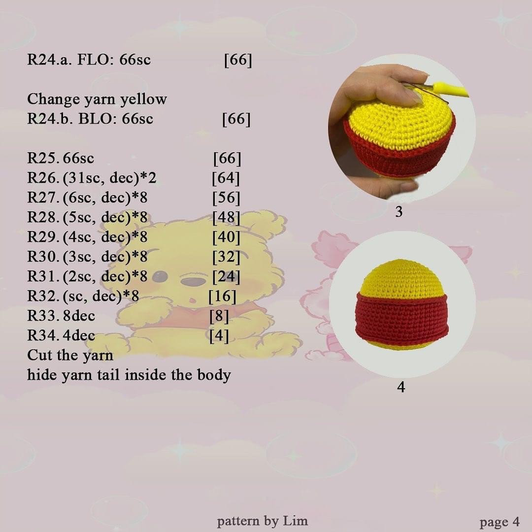 free crochet pattern pooh