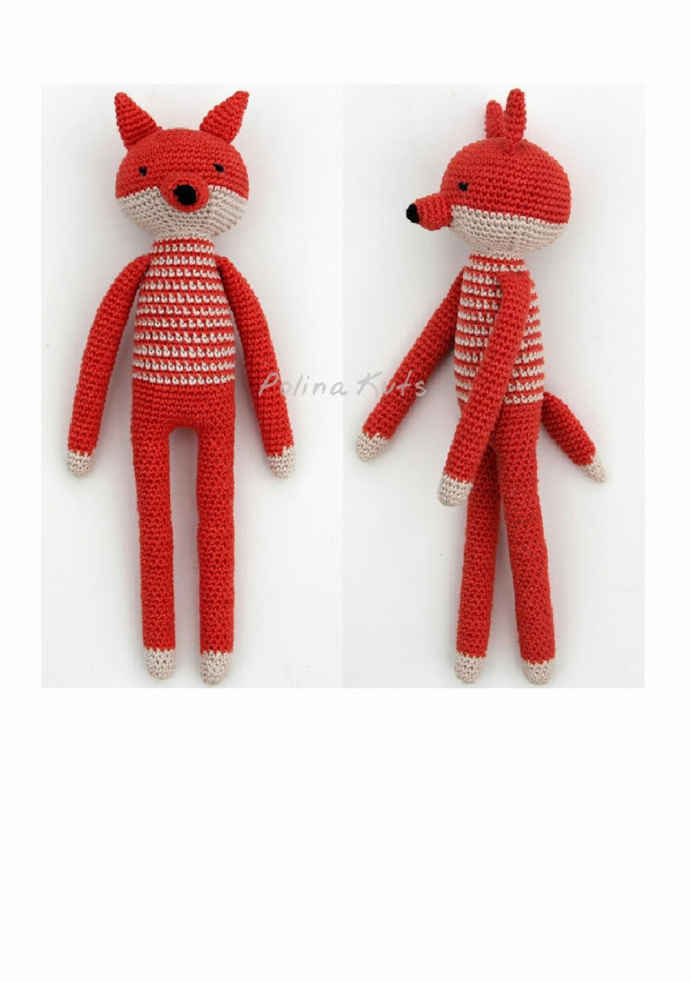 Free English Crochet Patterns: Rabbit, Bear, Fox, Wolf & Monkey