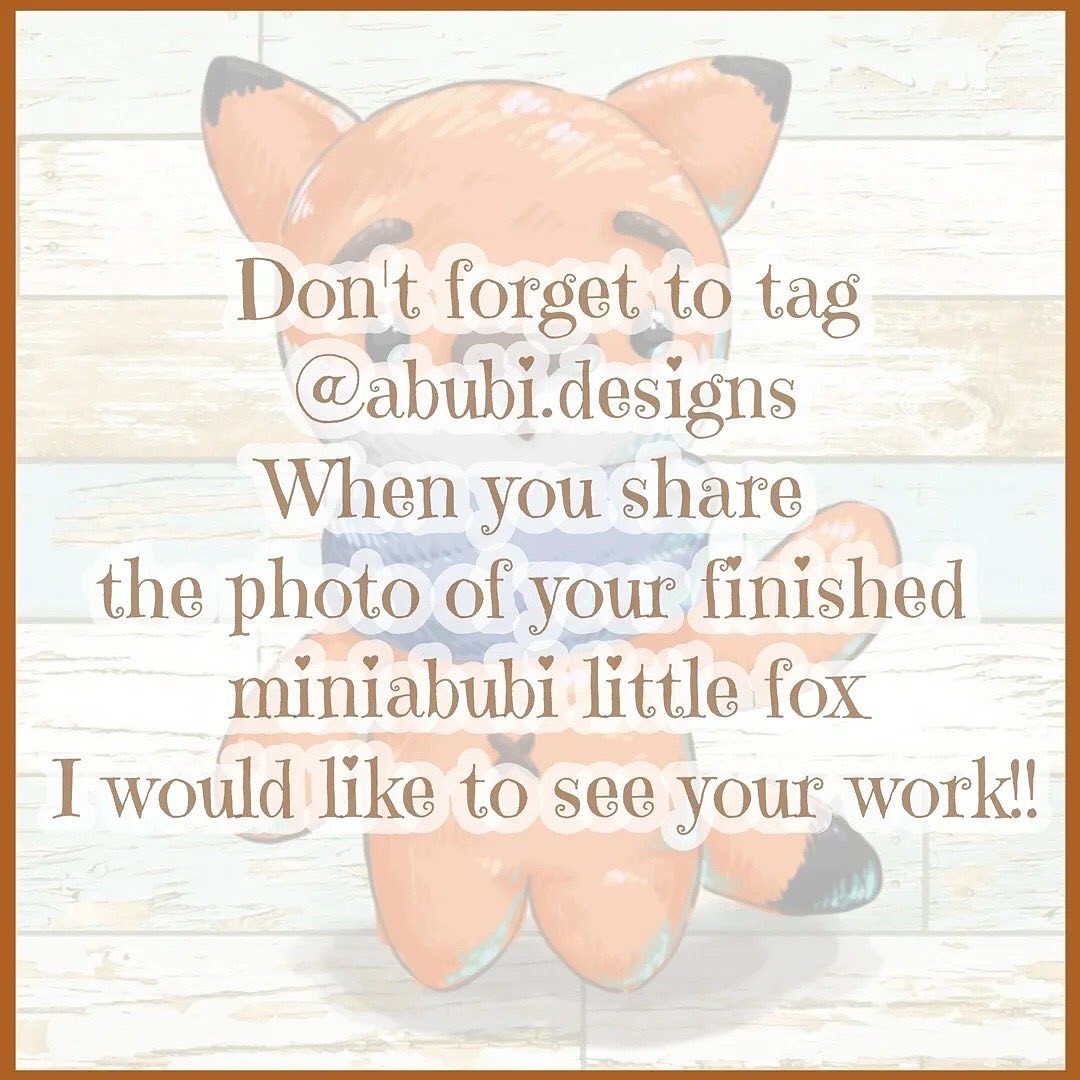 🦊🙌🏻 FREE ENGLISH PATTERN🙌🏻🦊 MiniAbubi little fox 🧡