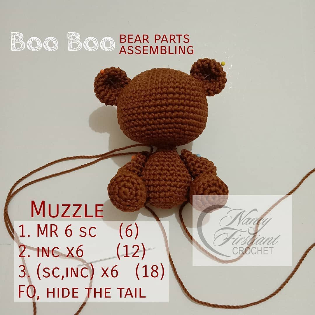 free pattern boo boo baby brown bear