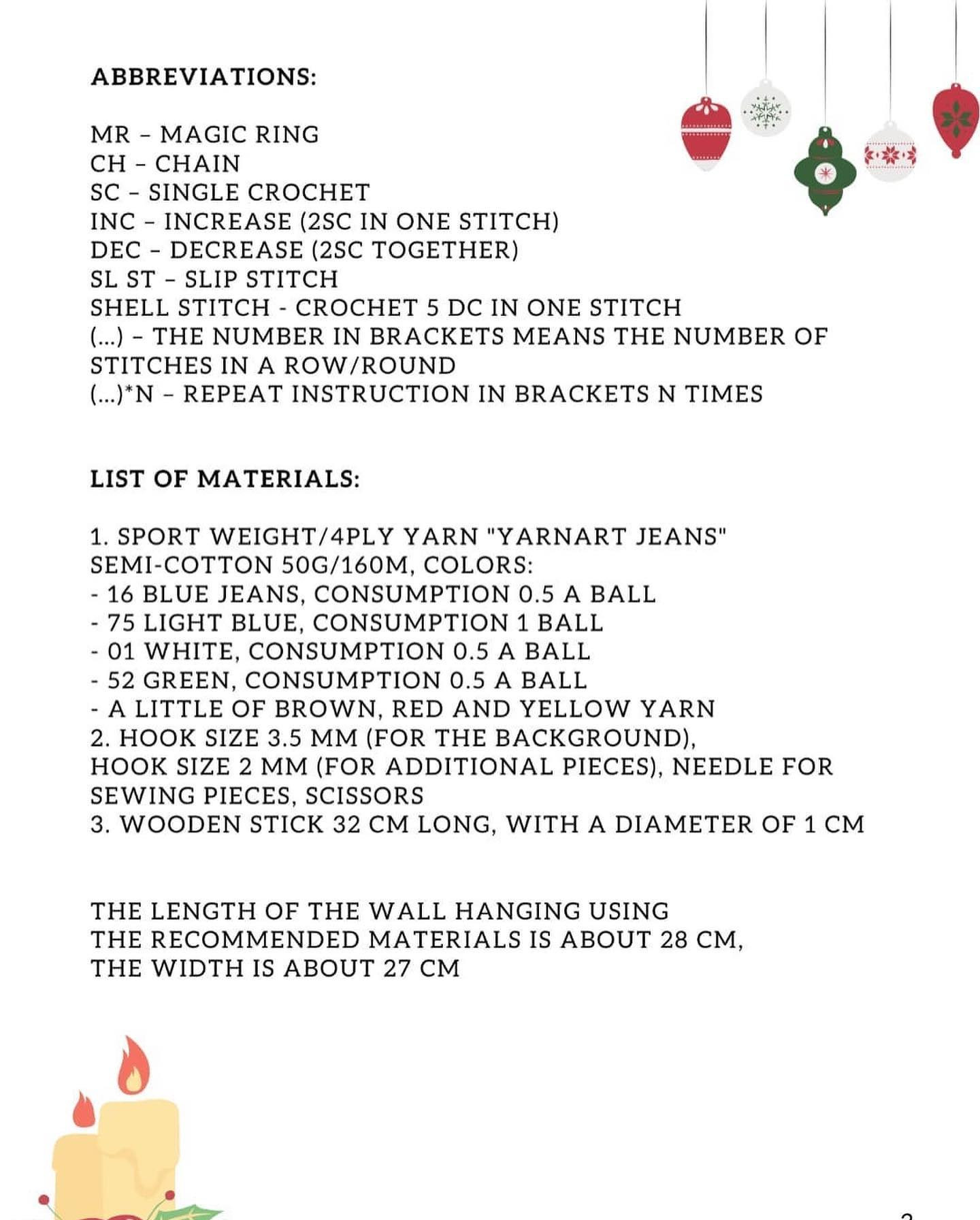 free pattern chart of the panel