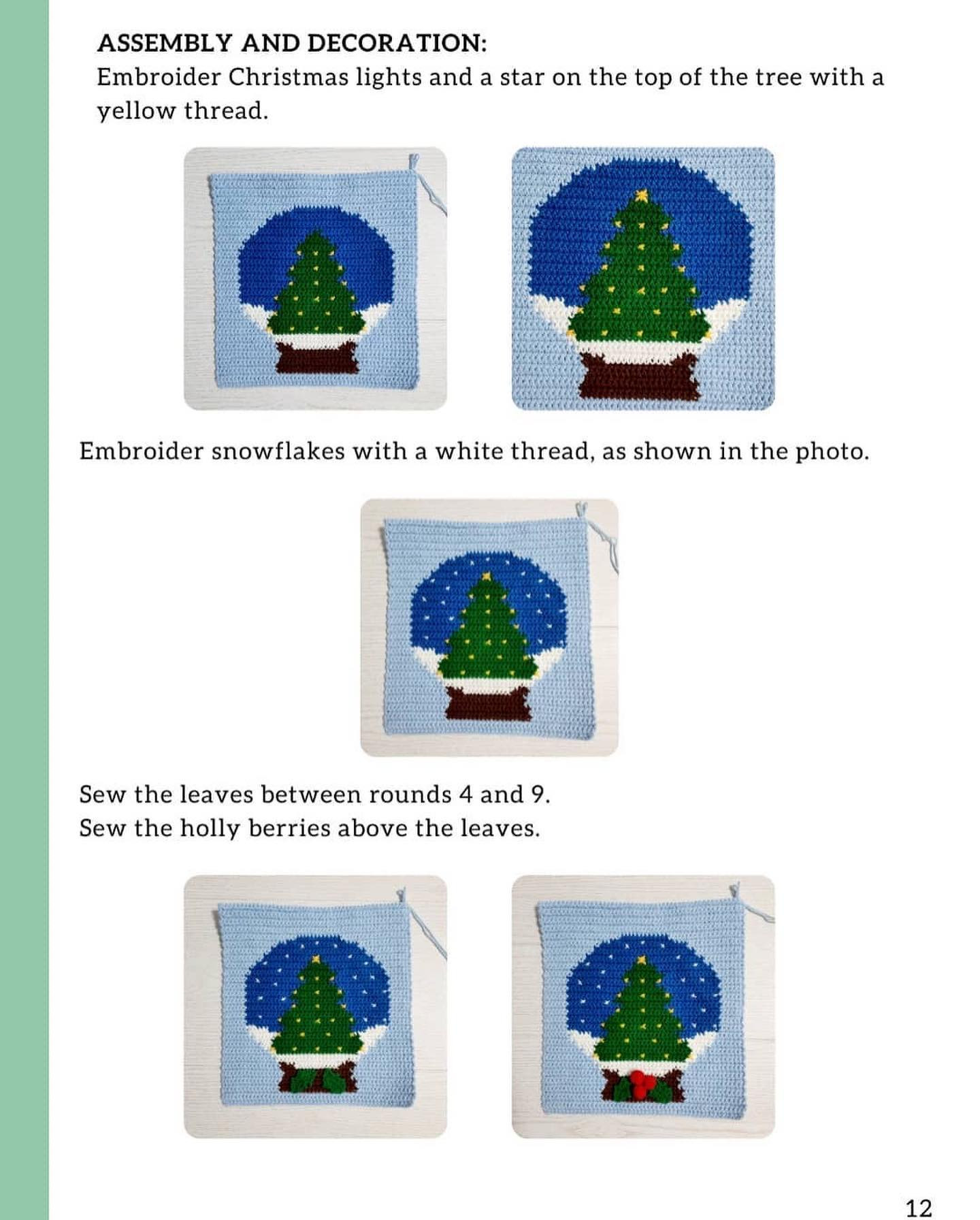 free pattern chart of the panel