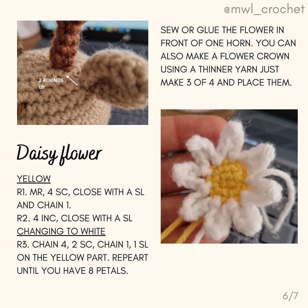 free pattern daisy deer