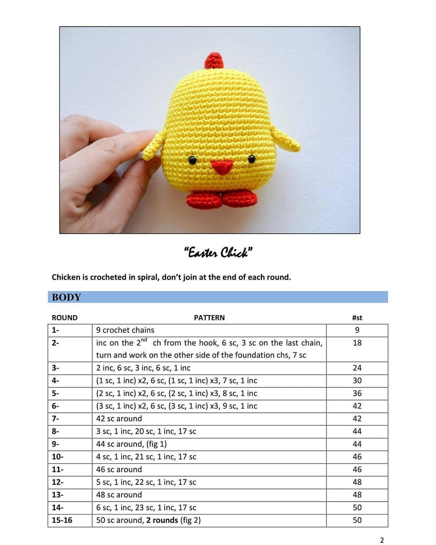 FREE PATTERN. Easter Chick