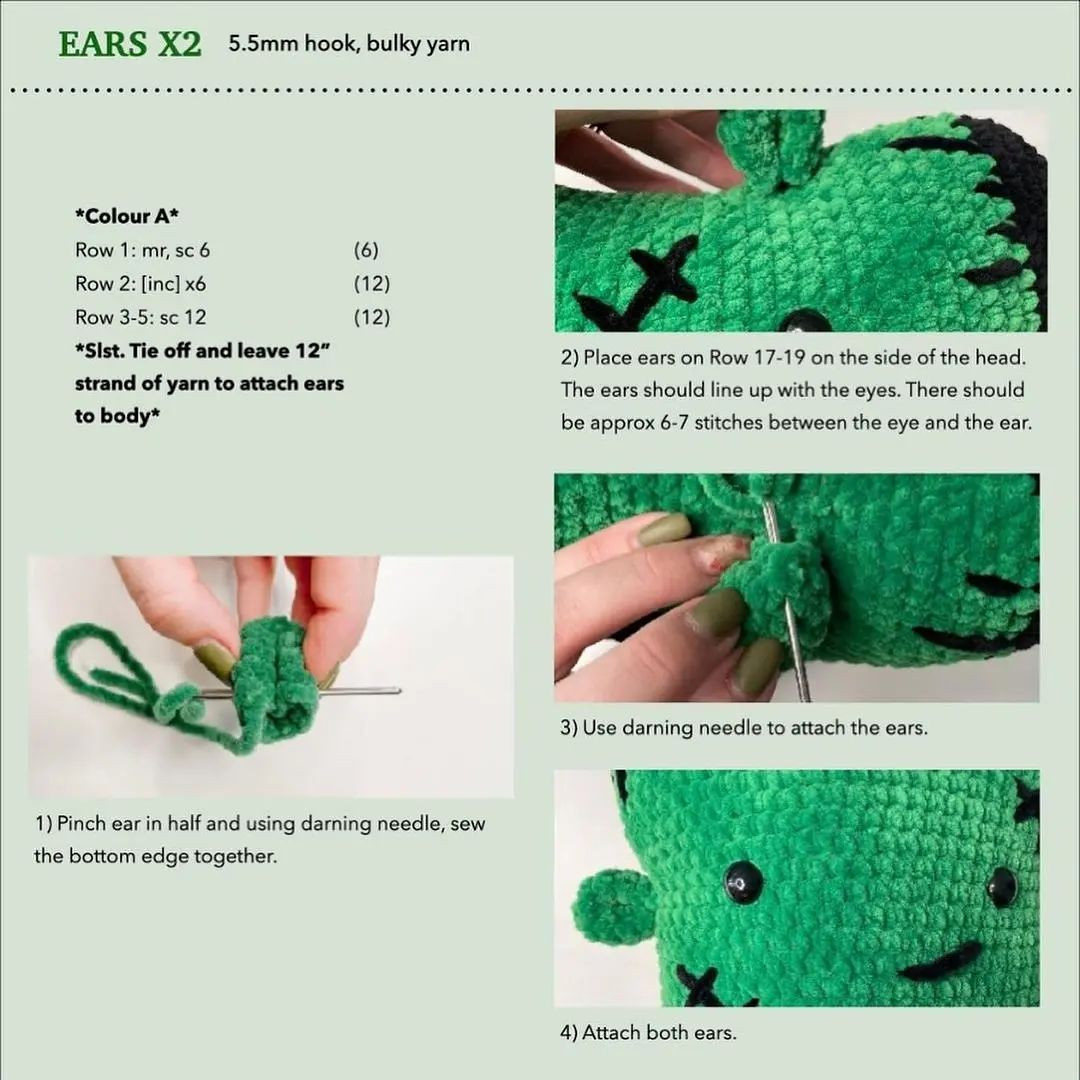 free pattern frankie frankenstein