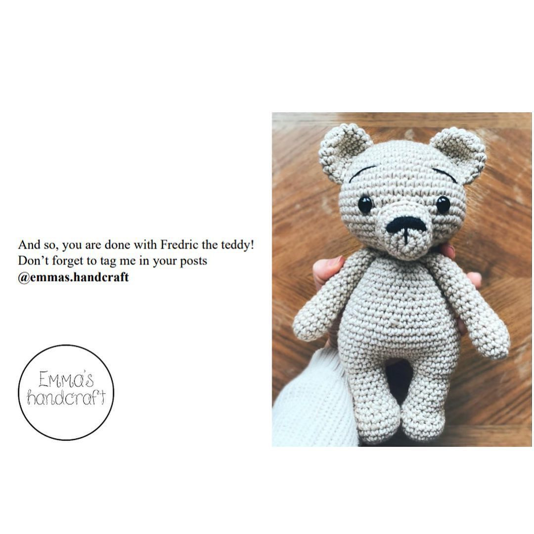 free pattern fredric the teddy