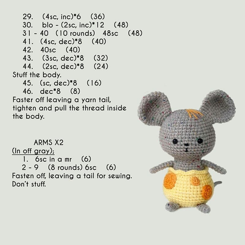 free pattern mouse in cheese pants