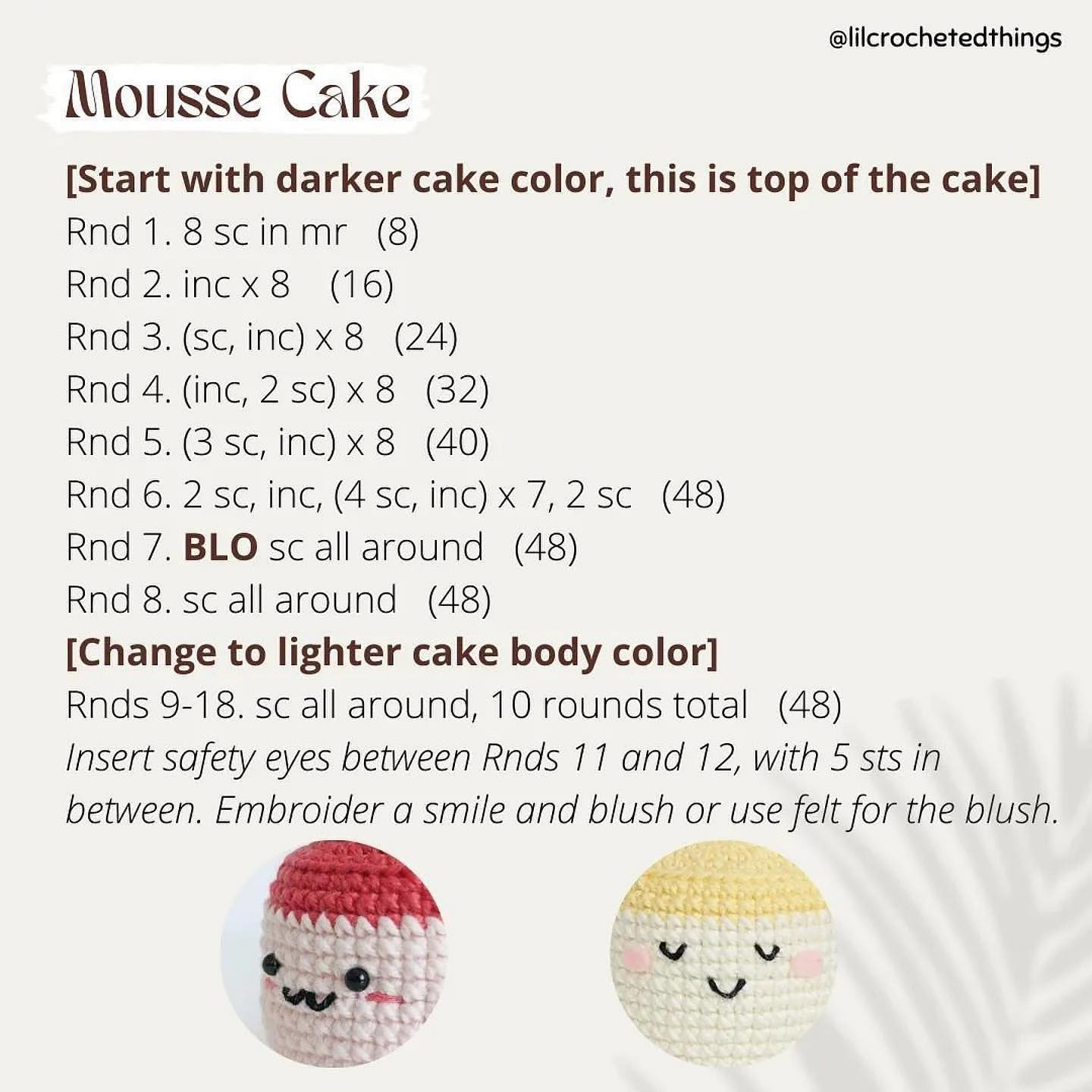 free pattern mousse cake base