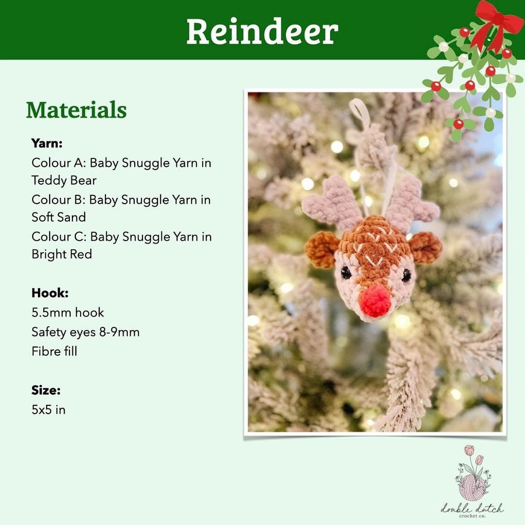 free pattern reindeer keychain