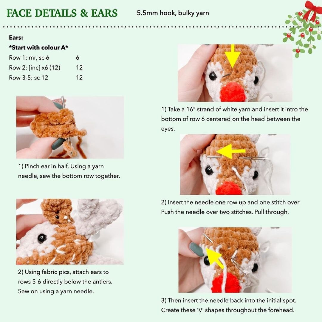 free pattern reindeer keychain