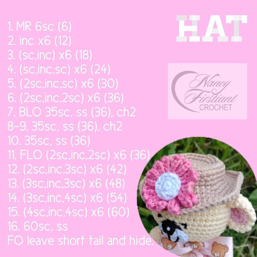 free pattern the flower hat