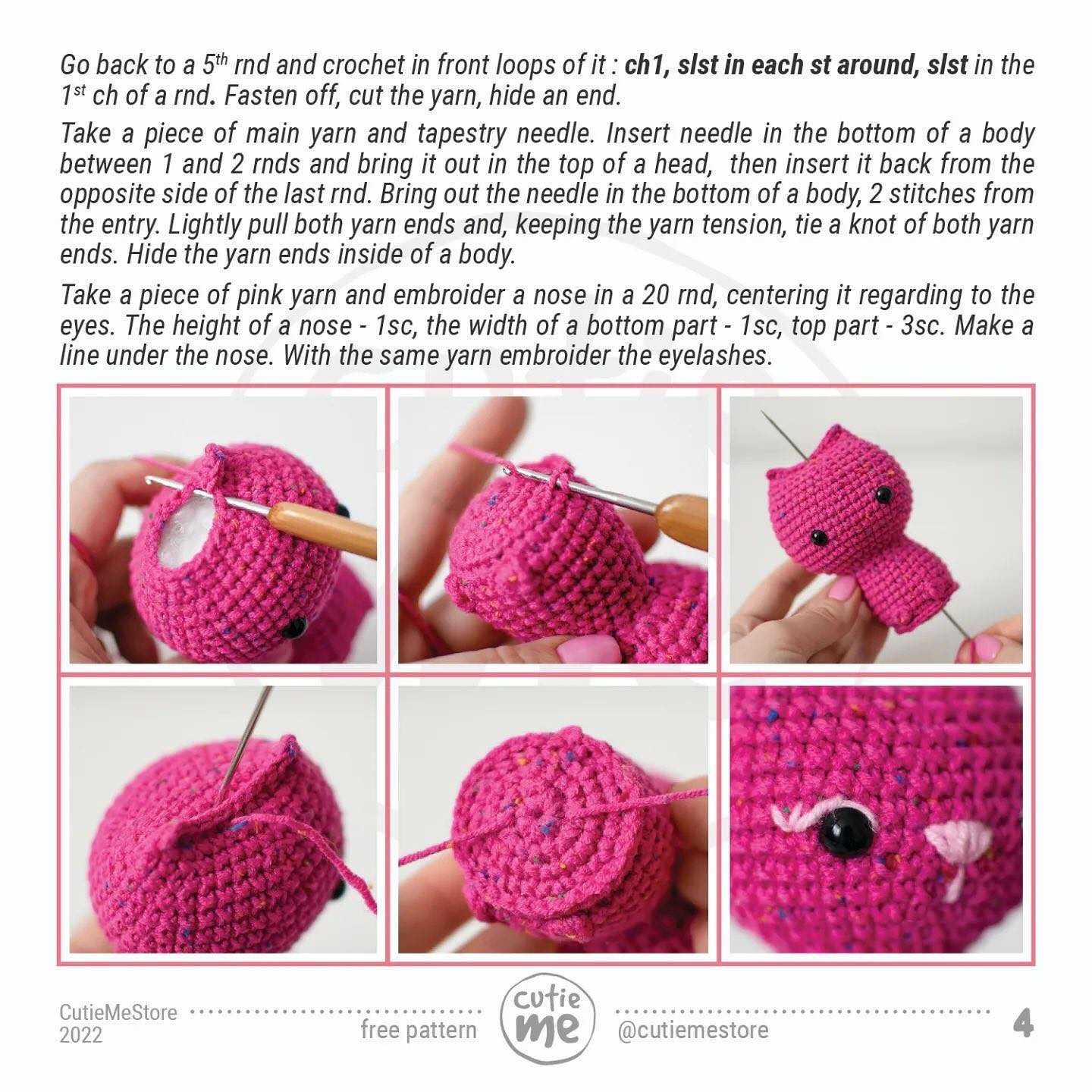 FREE PATTERN valentine's kitten