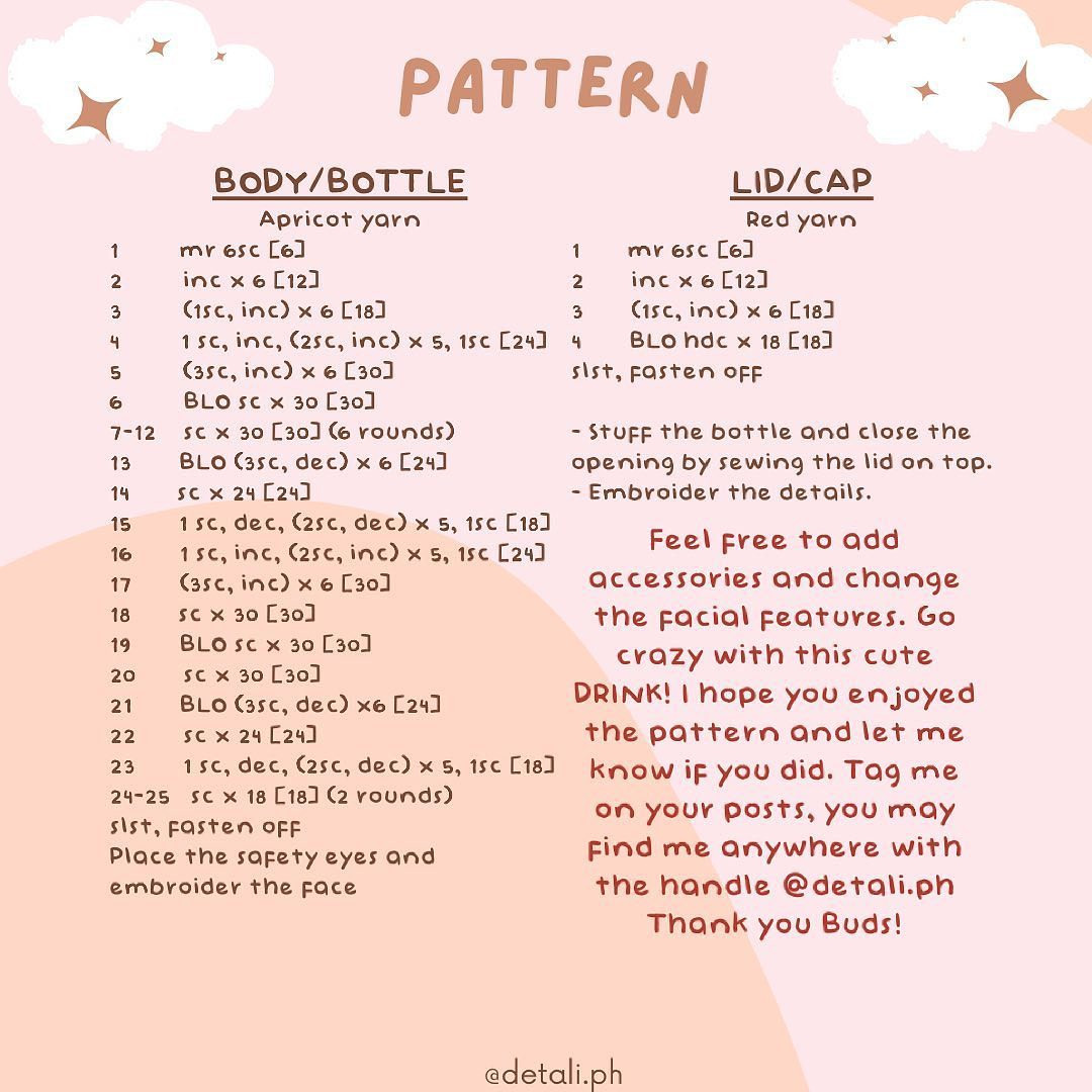 FREE YAKULT PATTERN