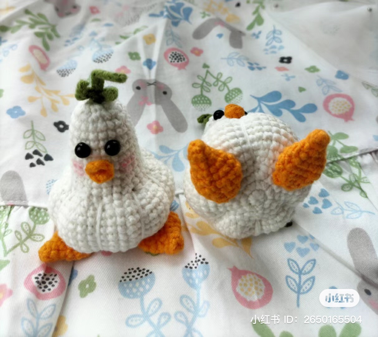 Garlic duck crochet pattern (see text for illustration)