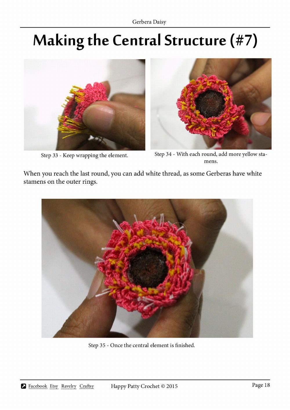 gerbera daisy crochet pattern