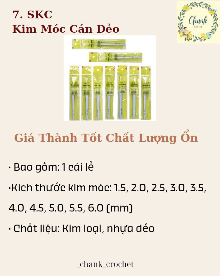 Giới thiệu một số loại kim móc phần 2