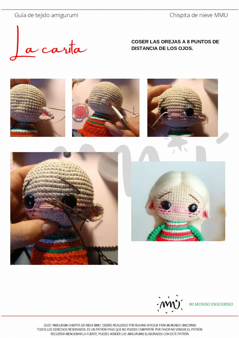 Guía de tejido amigurumi: Muñeca de Navidad