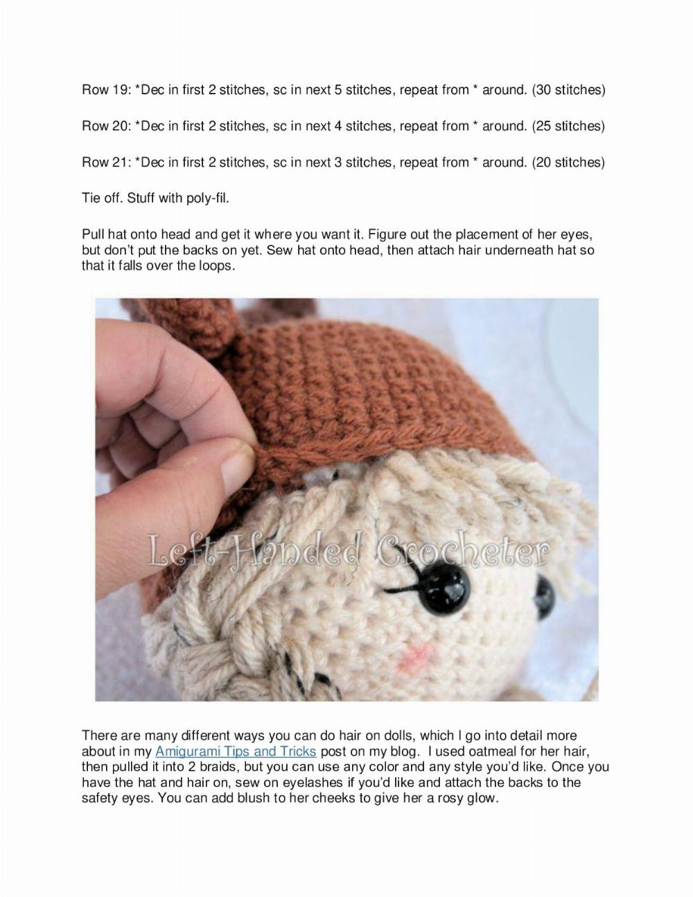 Hazel the Reindeer Girl crochet pattern