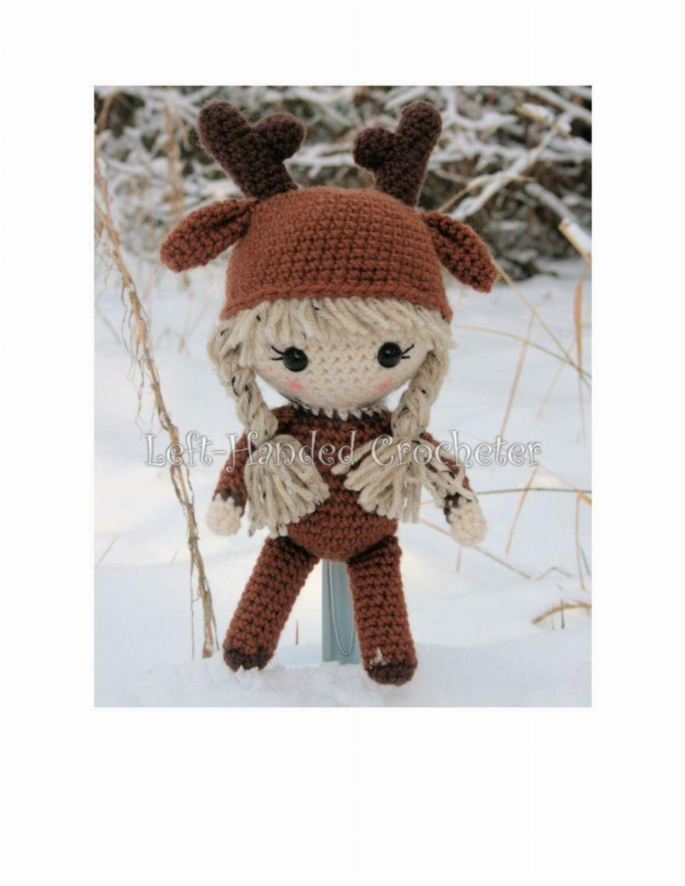 Hazel the Reindeer Girl crochet pattern