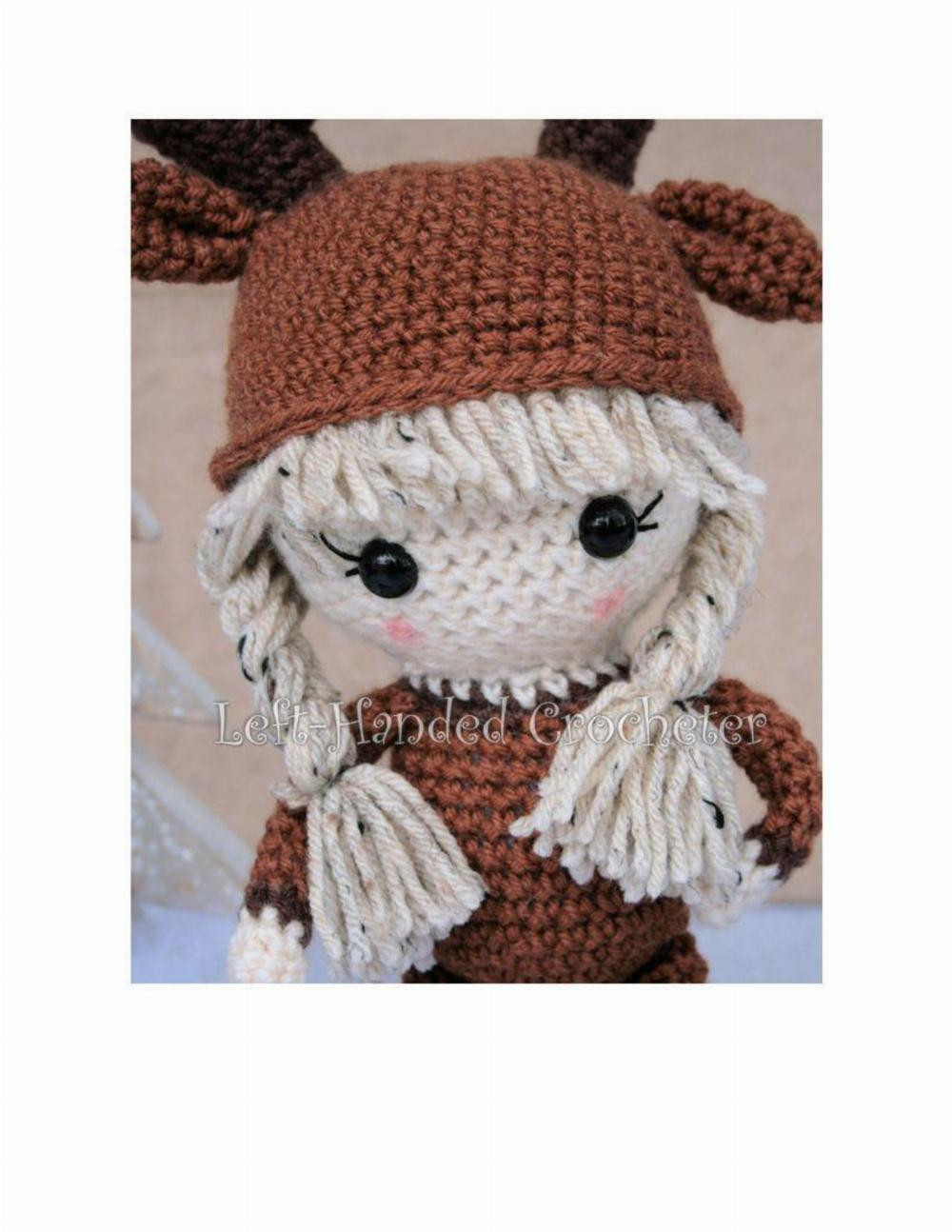 Hazel the Reindeer Girl crochet pattern