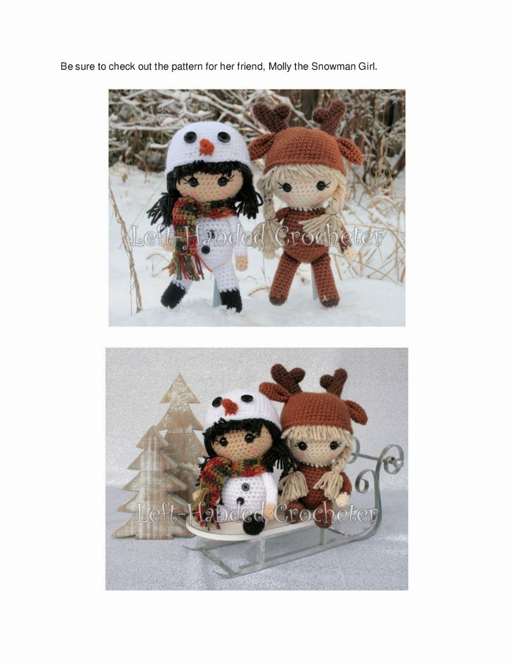 Hazel the Reindeer Girl crochet pattern