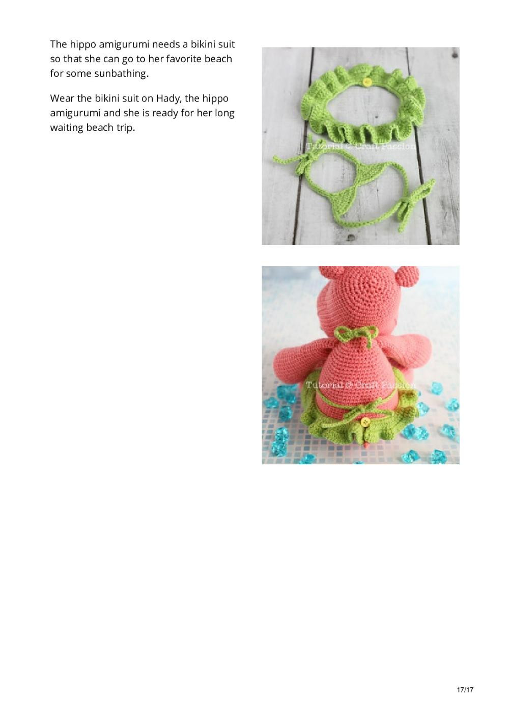 Hippo Amigurumi Crochet Pattern