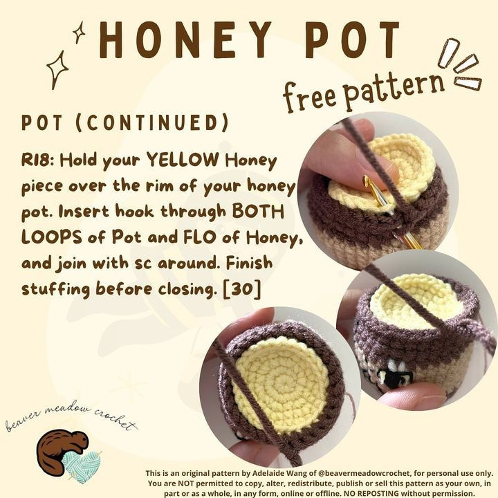 honey pot no sew free pattern