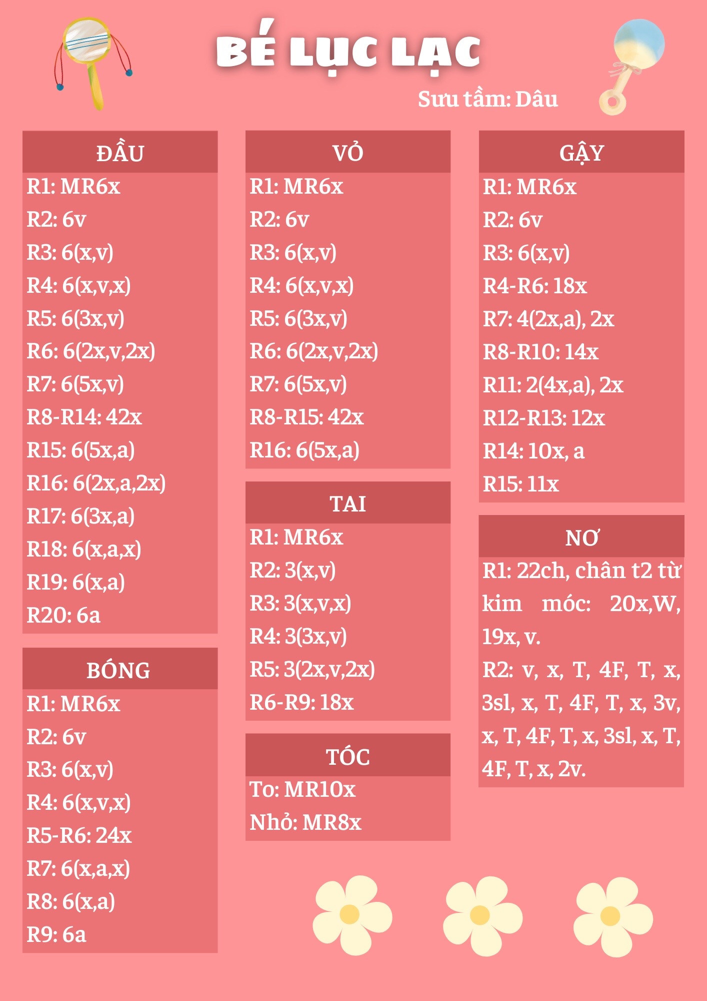 Hướng ẫn móc bé lục lạc