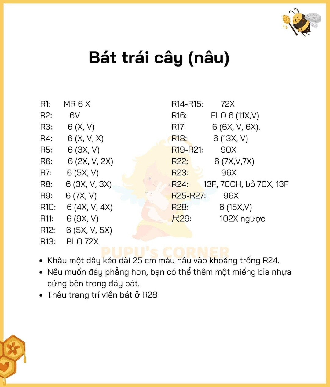 Hướng dẫn bát móc trái cây