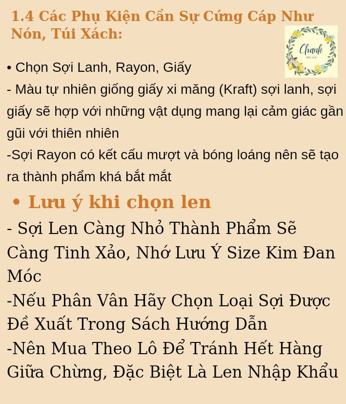 Hướng dẫn Cách chọn len phù hợp;