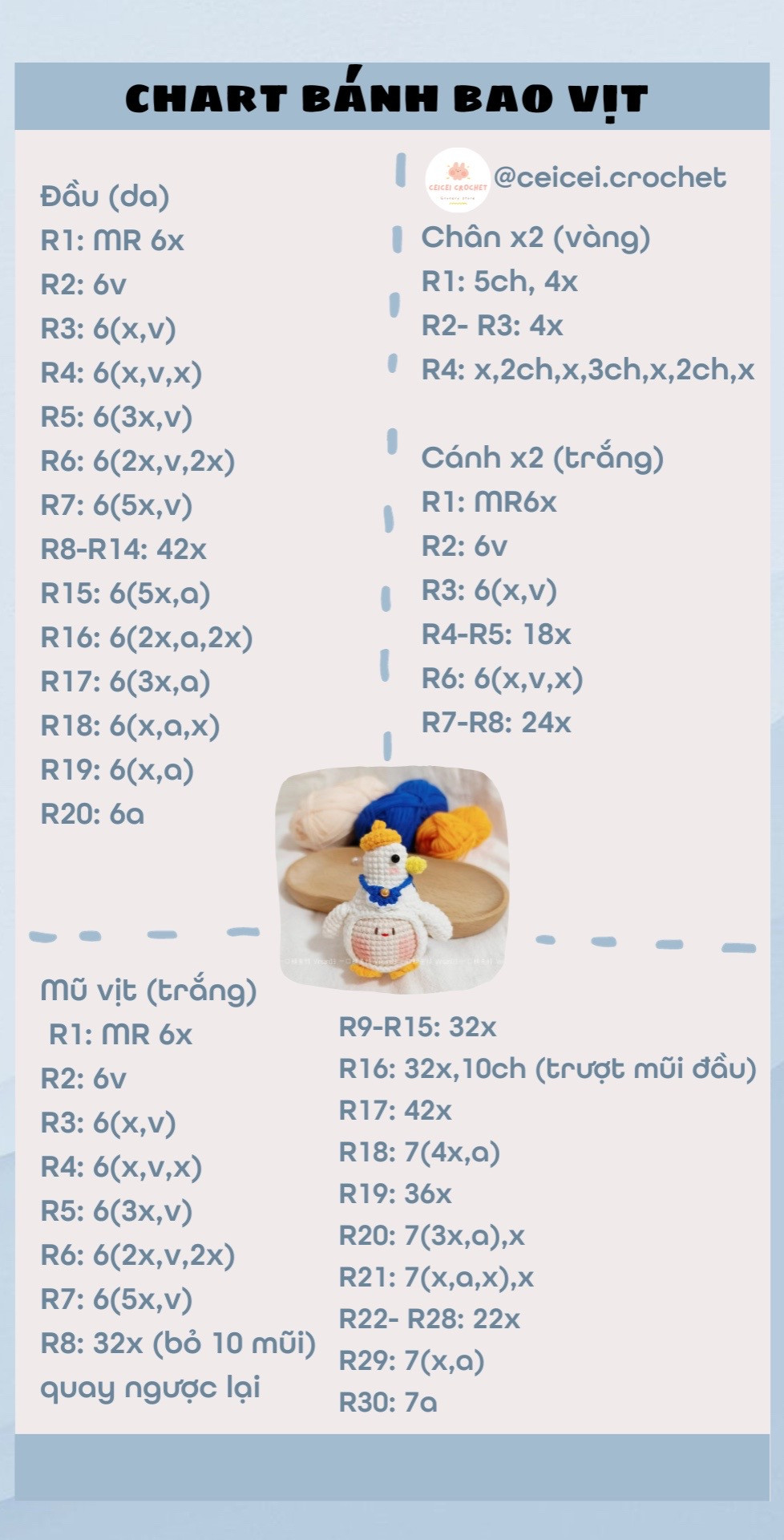 hướng dẫn móc bánh bao vịt