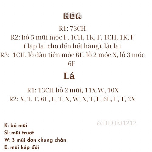 Hướng dẫn móc bông hoa hồng màu trắng.