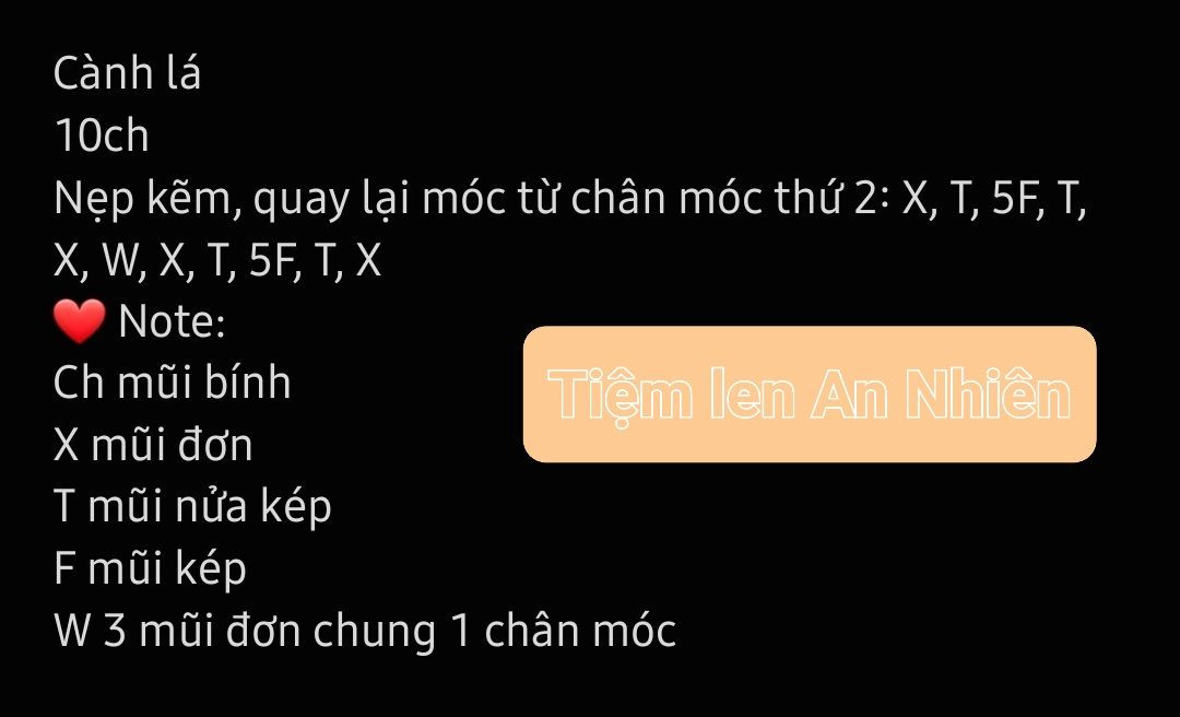 Hướng dẫn móc cành và lá cây