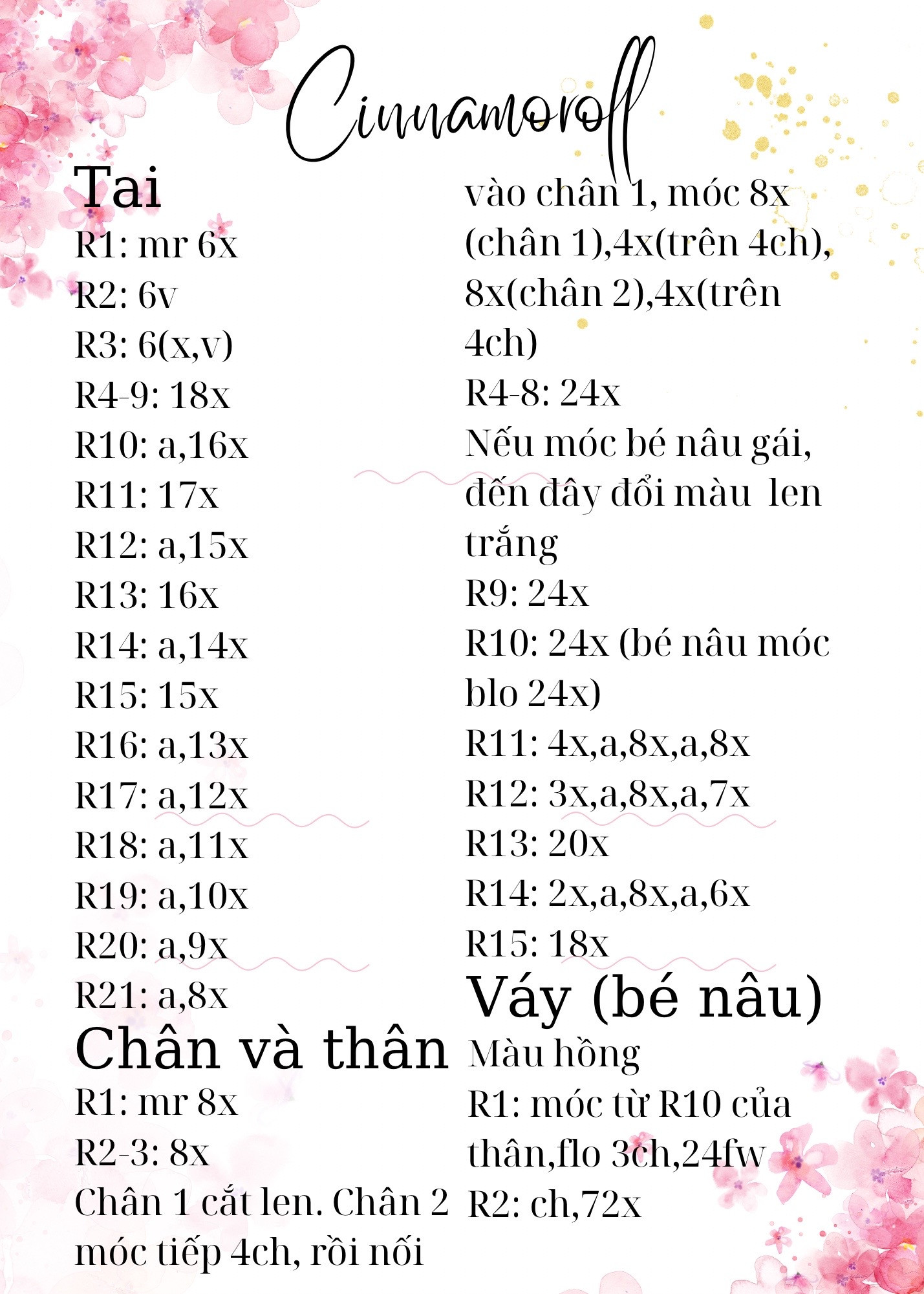 Hướng dẫn móc cinnamoroll